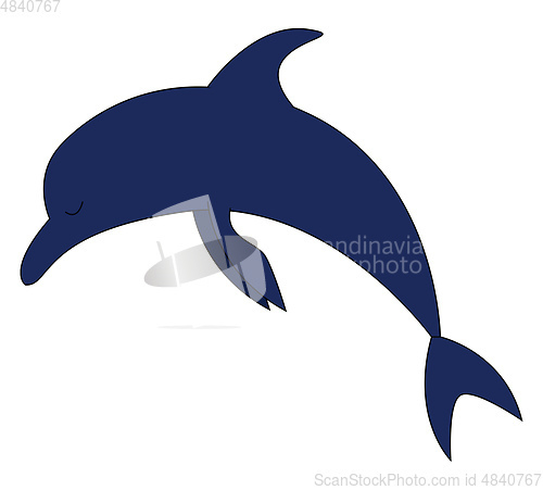 Image of Blue dolphin vector illustration 