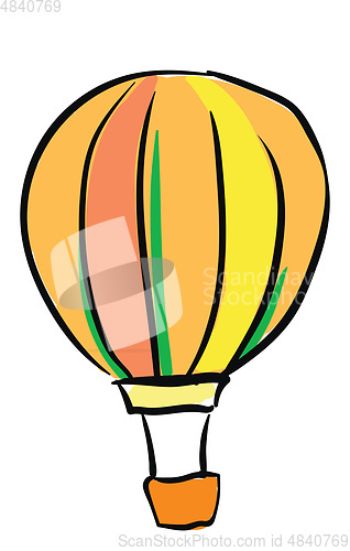 Image of A round parachute vector or color illustration