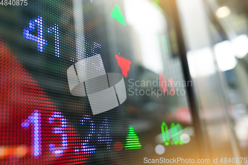 Image of Stock market display at street