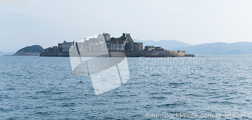 Image of Battleship island in Nagasaki of Japan