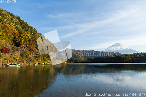 Image of Mount Fuji and lake