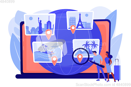 Image of Smart tourism system concept vector illustration