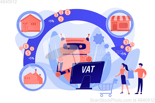 Image of Value added tax system concept vector illustration