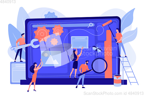 Image of Website maintenance concept vector illustration