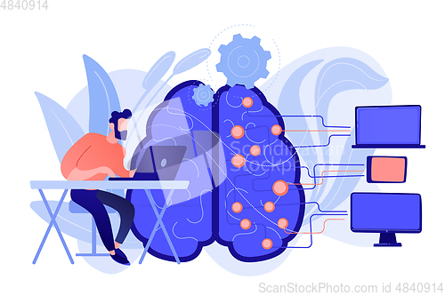 Image of Artificial intelligence concept vector illustration.