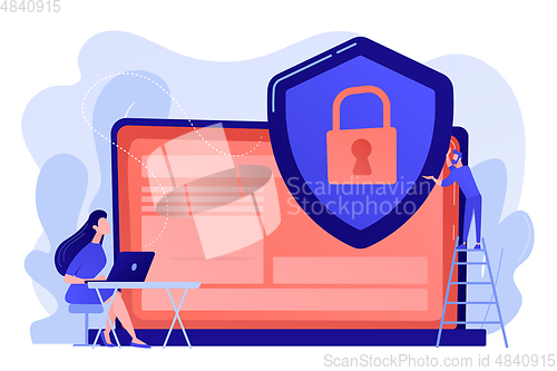 Image of Data privacy concept vector illustration.