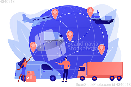 Image of Global transportation system concept vector illustration.