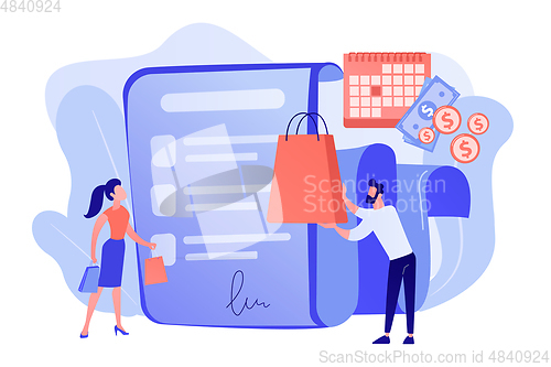Image of Deferment of payment concept vector illustration