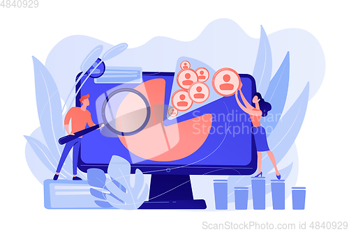 Image of Social media management concept vector illustration.