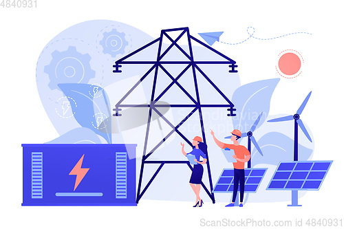 Image of Energy storage concept vector illustration.