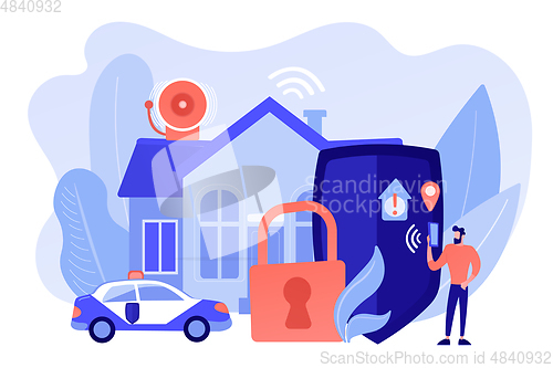 Image of Security systems design concept vector illustration