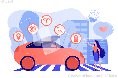 Image of Autonomous car concept vector illustration.