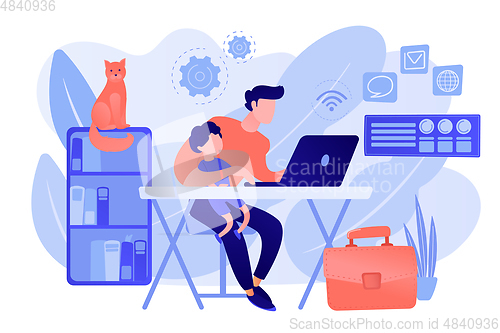 Image of Remote worker concept vector illustration