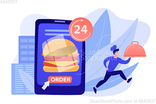 Image of Food delivery service concept vector illustration.