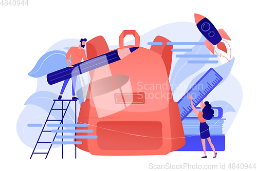 Image of Back to school bash concept vector illustration.