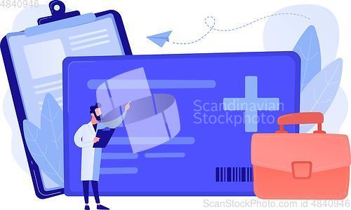 Image of Healthcare smart card concept vector illustration.