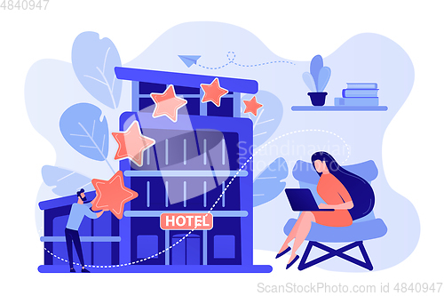 Image of Design hotel concept vector illustration.