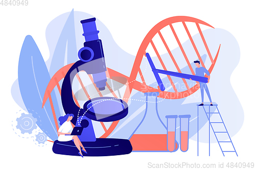 Image of Genetic engineering concept vector illustration.