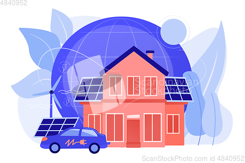 Image of Eco house concept vector illustration.