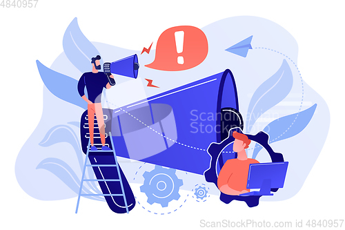 Image of Draw attention concept vector illustration.