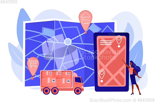 Image of Delivery point concept vector illustration