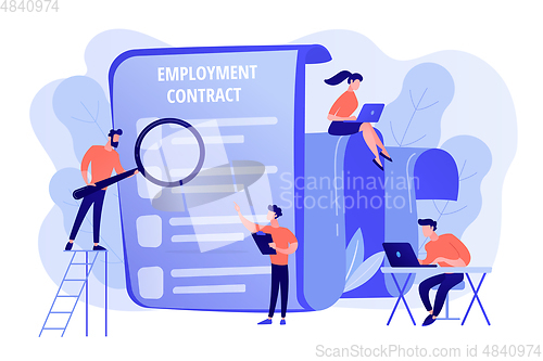 Image of Employment agreement concept vector illustration