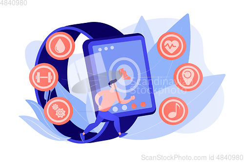 Image of Fitness tracker concept vector illustration.