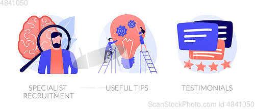 Image of HR services vector concept metaphors.