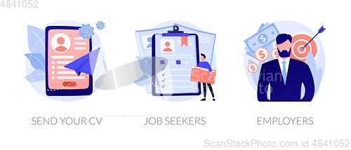 Image of Looking for a job vector concept metaphors.