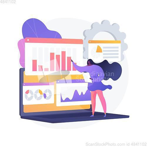 Image of Social media dashboard vector concept metaphor