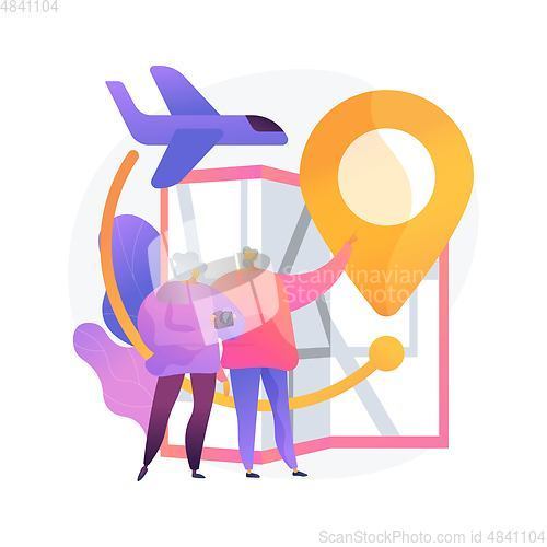 Image of Retirement travel vector concept metaphor