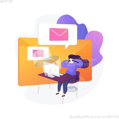 Image of Email service vector concept metaphor.