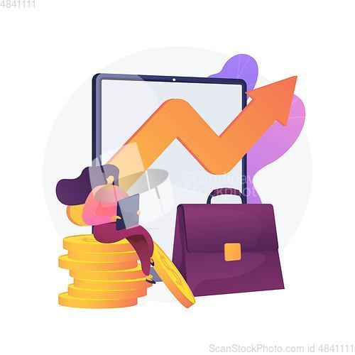 Image of Income growth vector concept metaphor.