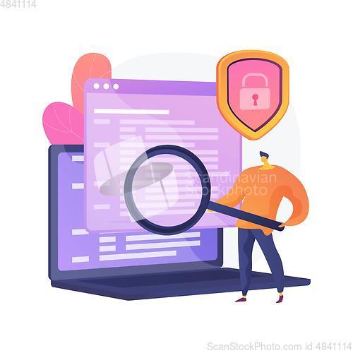 Image of Computer forensics vector concept metaphor