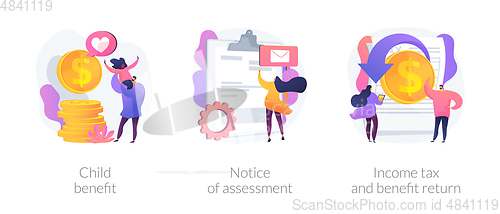 Image of Taxation and assessment vector concept metaphors