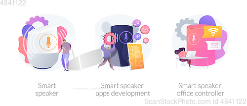 Image of Smart speaker technology vector concept metaphors