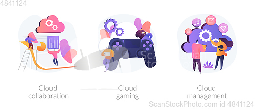 Image of Cloud computing vector concept metaphors