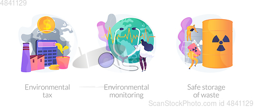 Image of Fighting environmental problems vector concept metaphors