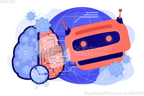 Image of Technological singularity concept vector illustration