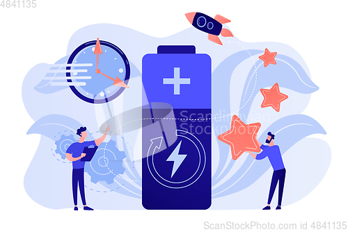 Image of Fast charging technology concept vector illustration.