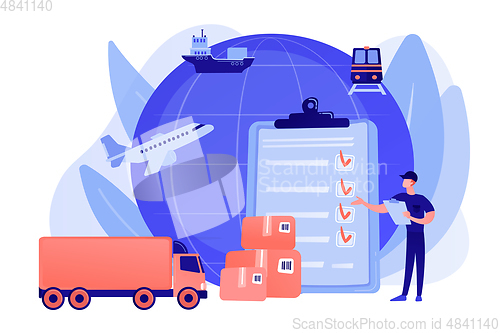 Image of Customs clearance concept vector illustration