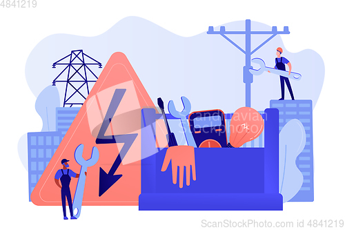 Image of Electrician services concept vector illustration