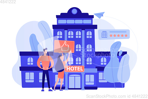 Image of Lifestyle hotel concept vector illustration.