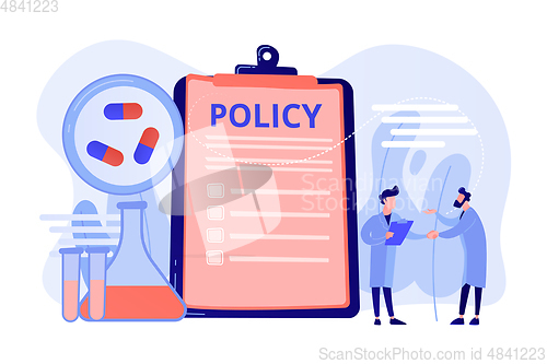 Image of Pharmaceutical policy concept vector illustration.