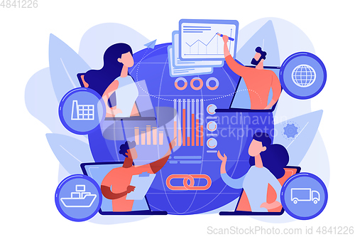 Image of Supply chain management concept vector illustration