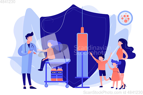 Image of Vaccination of preteens and teens concept vector illustration.