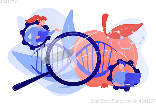 Image of Genetically modified foods concept vector illustration.