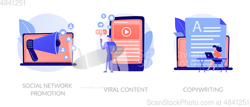 Image of Social media management vector concept metaphors