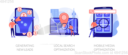 Image of Marketing instruments vector concept metaphors