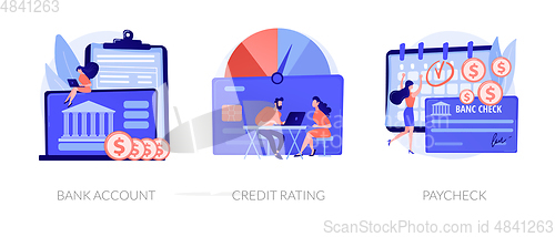 Image of Banking procedures vector concept metaphors